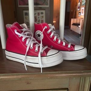 Covered platforms size 6.5. Too small for me. Only wore twice.